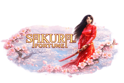 Sakura Fortune slot with cherry blossom warrior princess and re-spin feature